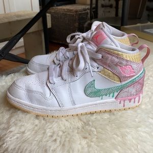 AIR JORDAN 1 MID SE GS 'PAINT DRIP'